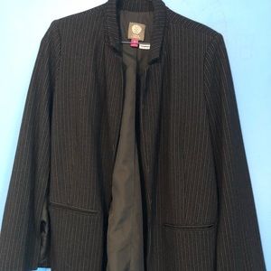 Pinstripe black blazer